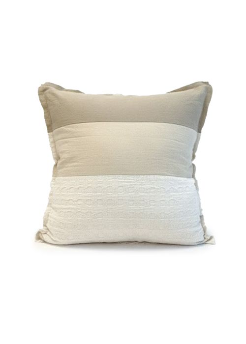 Almohadón Tusor Patch 50x50 Natural