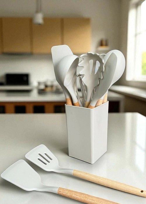 Set de utensilios de cocina de 19 piezas de silico Neutro