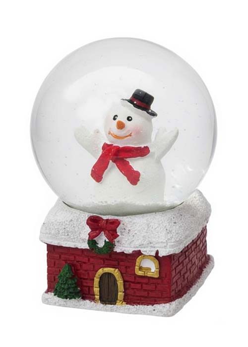 Bola de nieve Casitas A Rojo y Blanco