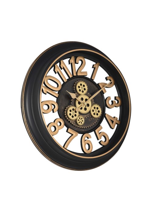 Reloj de Pared Engranajes Árabes Negro Neutro
