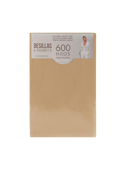 SABANA AJUSTABLE WASHED 600 HILOS 1 1/2 Beige