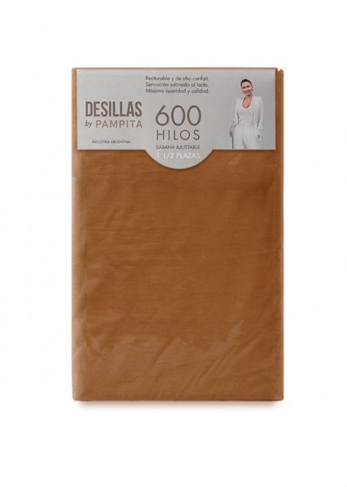 SABANA AJUSTABLE WASHED 600 HILOS 1 1/2 Beige Oscuro