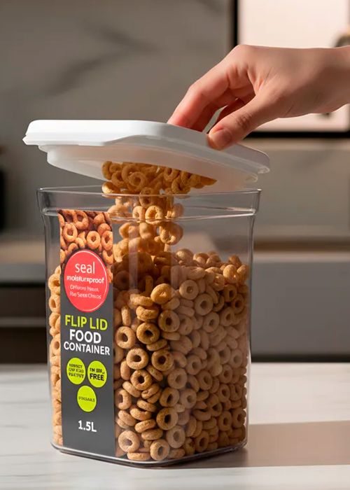 Set de 3 Contenedores Herméticos con Tapa Abatible