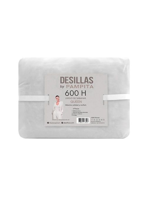 JGO DE SABANA WASHED 600 H LISA QUEEN Neutro