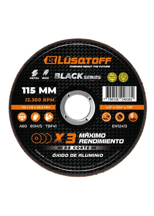Disco de corte para metal 115X1.6X22 DCL11516 Neutro