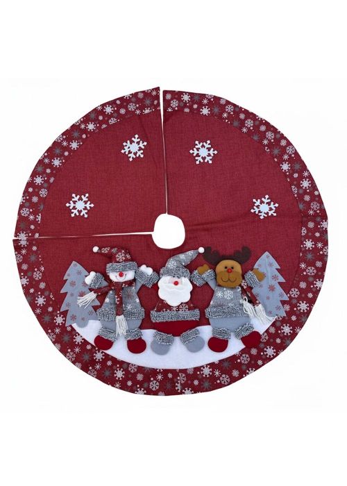 Falda de Arbol Trio Navideño Rojo
