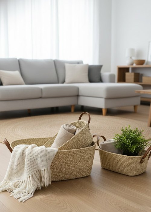 Set de 3 Canastos Mallorca Neutro