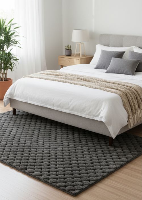 Alfombra Monstera 160 cm Gris