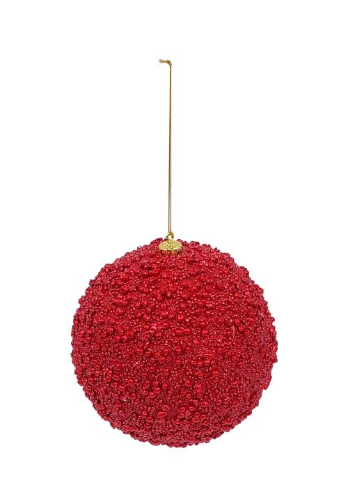 Mini Bola De Cuentas De Metlc Rojas De 6P Rojo
