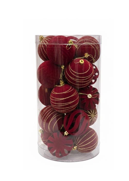 Set de 20 Esferas Velvet 