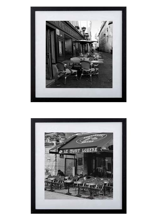 Cuadro Set Rincones de Francia Negro