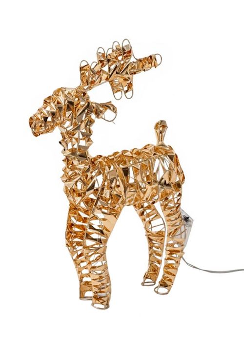 Figura Reno luminoso Dorado 47x35cm Dorado