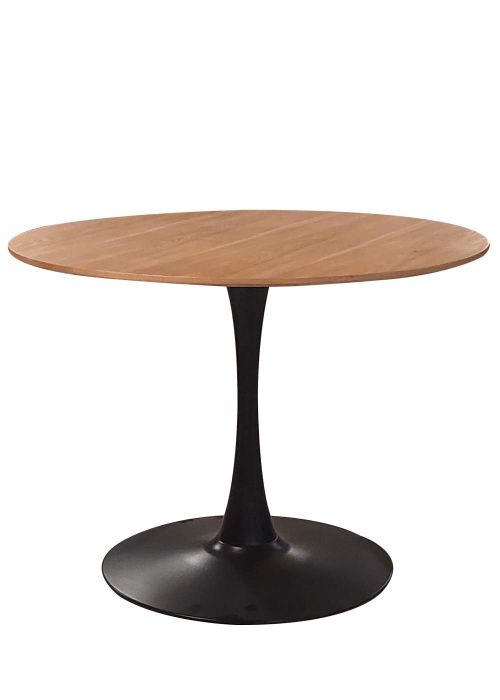 Mesa Tulip Redonda Madera Negra 100