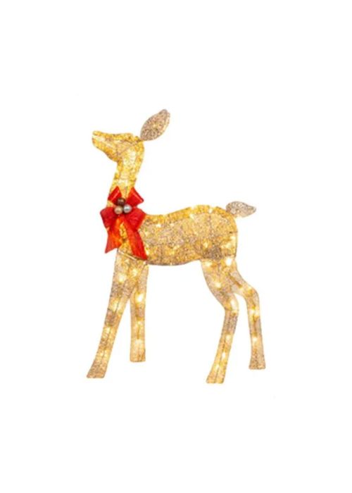 Ciervo con LED 70 cm Dorado