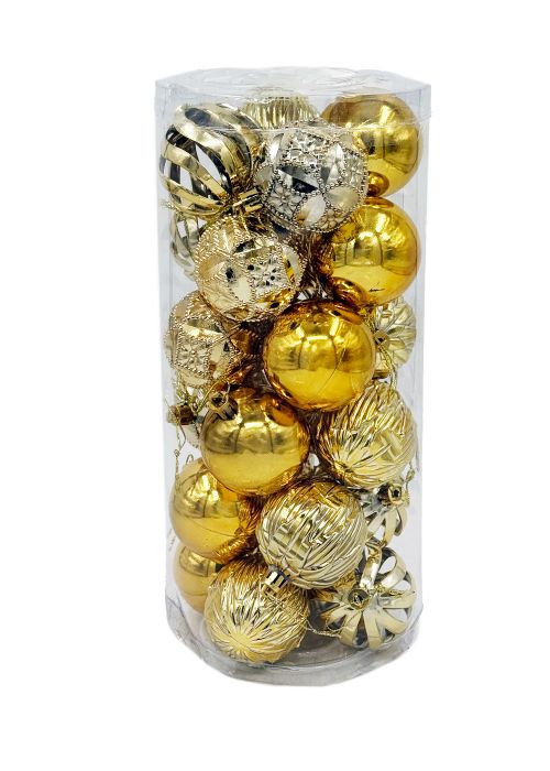 Set de Esferas Navideñas Doradas