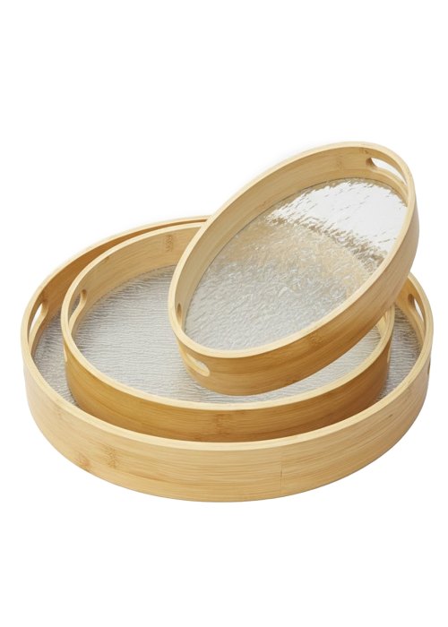 Set de 3 bandejas bamboo Neutro