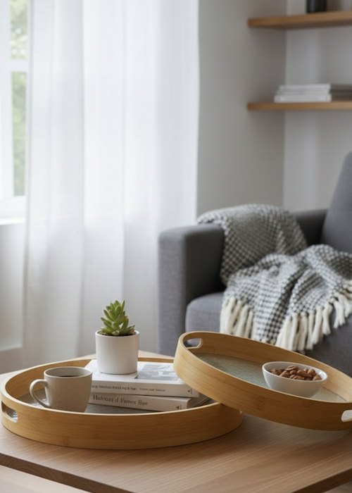 Set de 3 bandejas bamboo Neutro