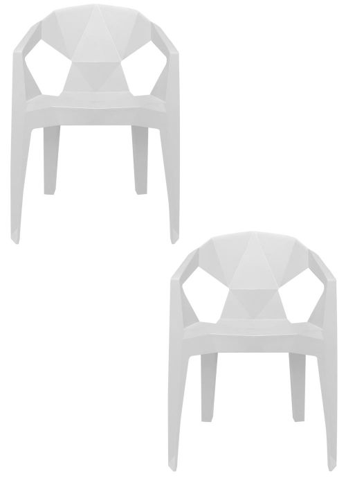 Set Sillas Cube x2 Blanco