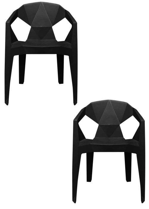 Set Sillas Cube x2 Negro