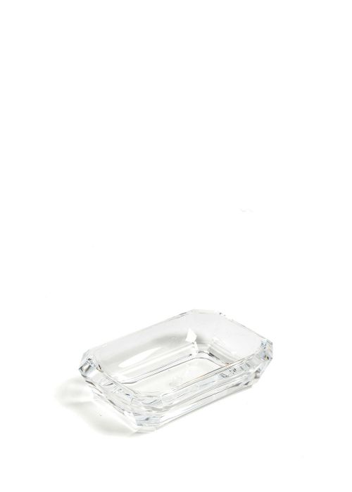 Jabonera Acrílico Cristal Cuadrado 12x3 Transparente
