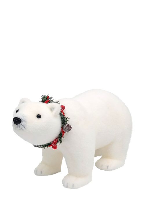 Oso Polar con Corona de Pino Blanco