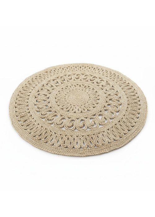 Alfombra artesanal Oval Yute Neutro