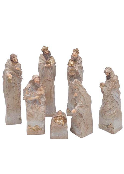 Pesebre navideño de 7 Figuras Rojo