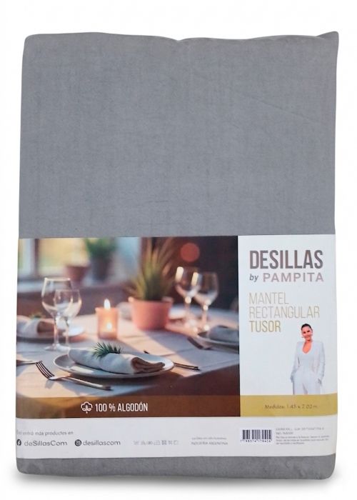 MANTEL TUSOR 1.45X2.00 MTS Gris