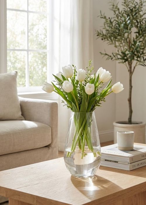 Florero De Vidrio 25 cm Negro