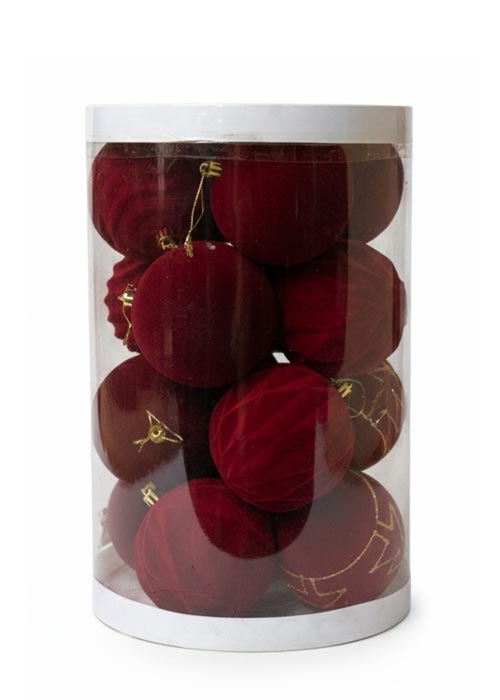 Set de 16 Esferas Premium Velvet 