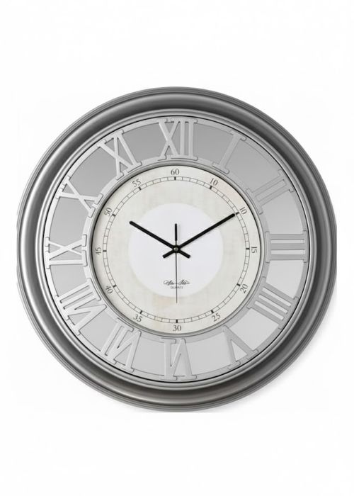 Reloj de Pared Romanos Minimal Plata