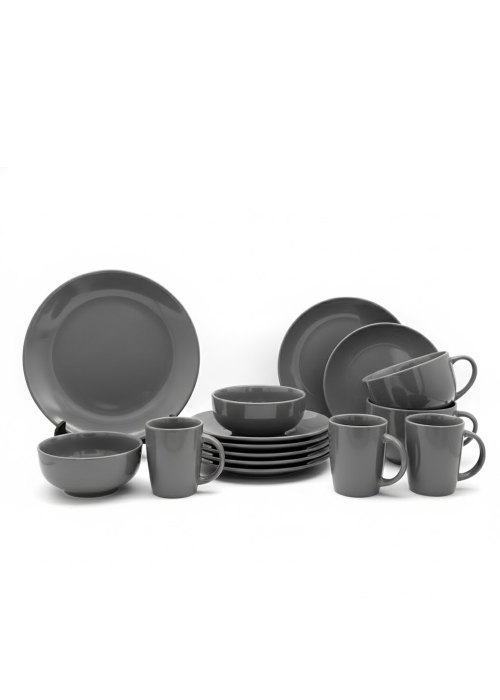 Set de Vajilla de 16  piezas gris Neutro