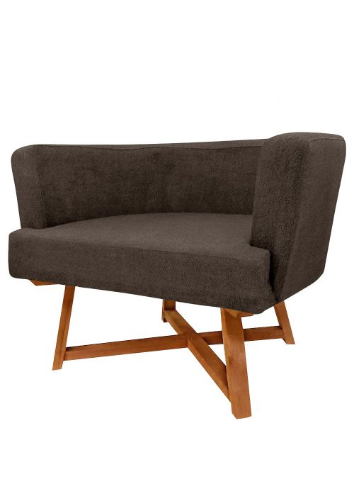 Sillón Gervasoni Lustrado con Tapizado Lenny Coffe