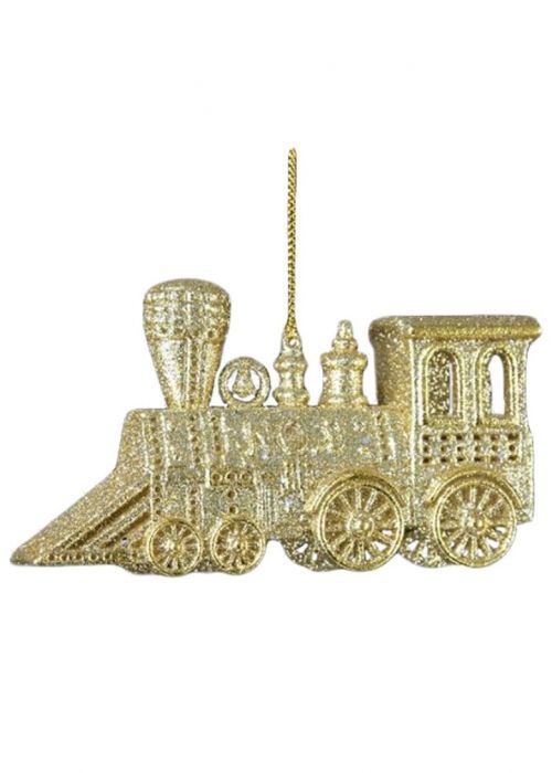 Tren Decorativo Brillante Dorado