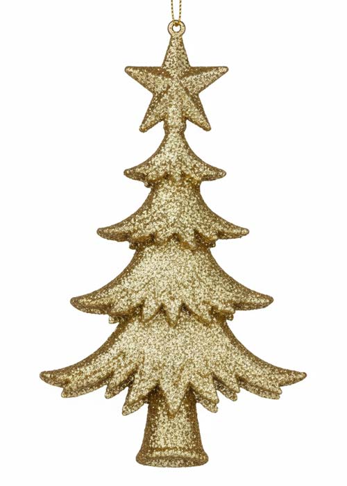 Árbol con Estrella decorativo brillante Dorado