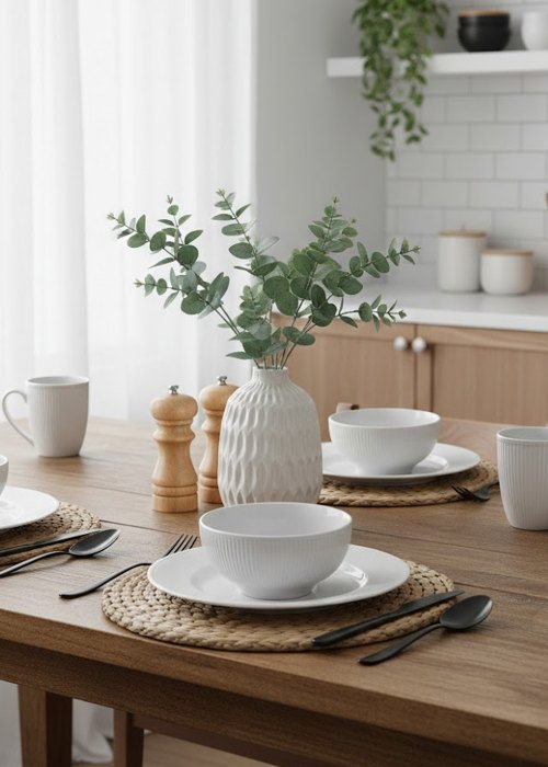 Set de Vajilla de 16  piezas blanca II Neutro