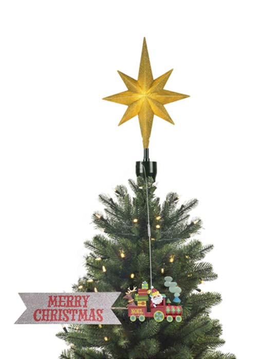 Punta de Árbol Estrella Tren Rojo