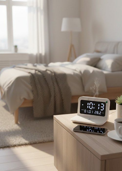 Reloj despertador Digital Espejo Neutro