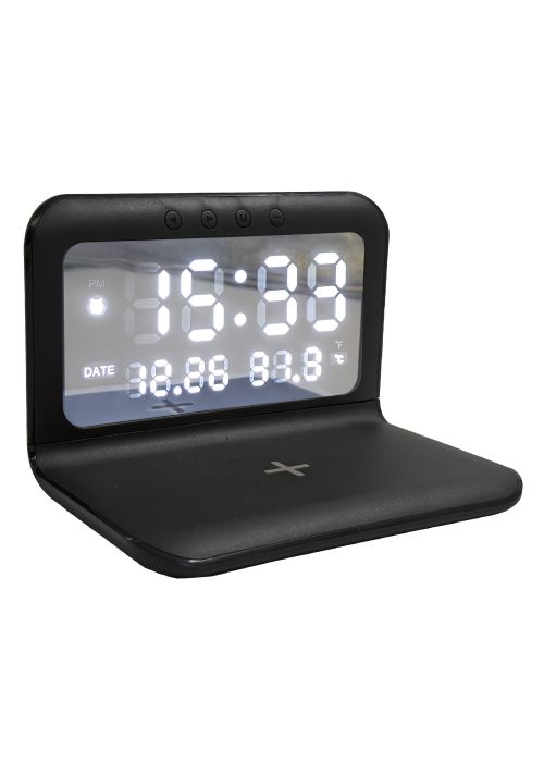 Reloj despertador Digital Espejo Negro