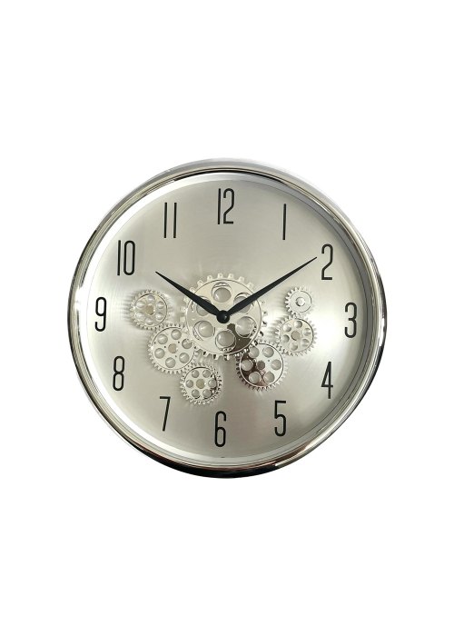 Reloj de pared engranajes Plateado Neutro