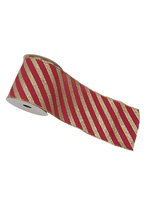 4X10YD RED GOLD VELVET RIBBN Rojo