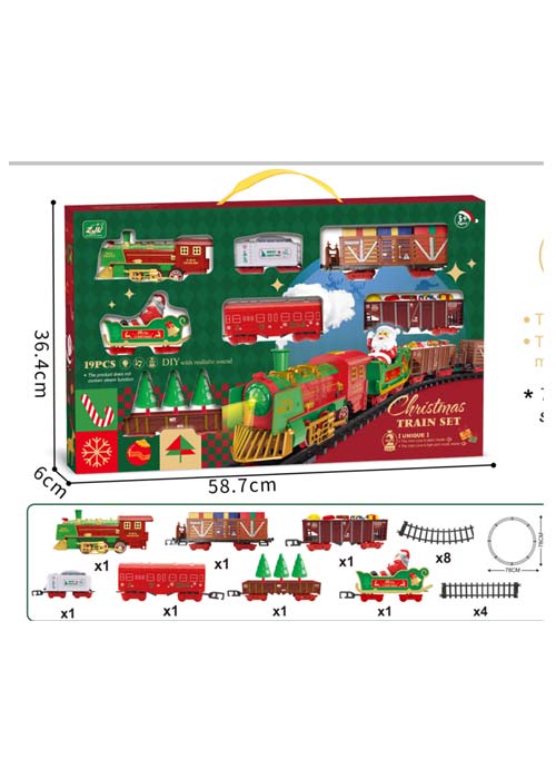 Tren Navideño con Luces 19 Piezas 