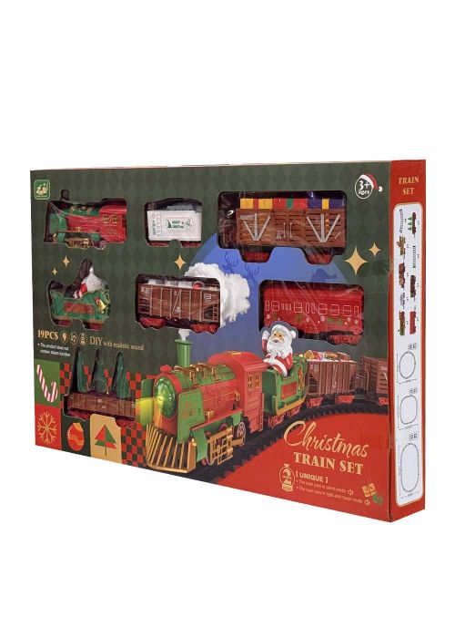 Tren Navideño con Luces 19 Piezas Multicolor