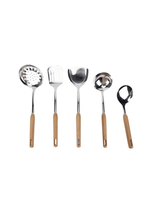 Set de utensillos de Cocina con Mango de madera