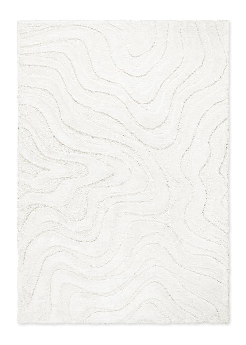 Alfombra Relieve Ondulada 140 cm Neutro