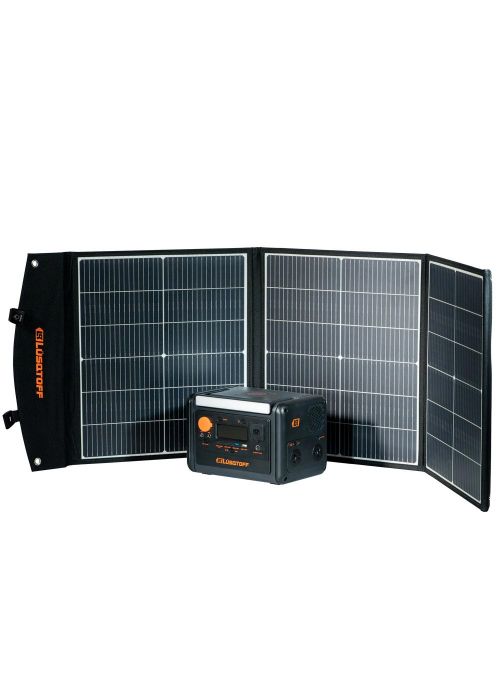 Estación de energía portátil 300 W + panel solar E Neutro