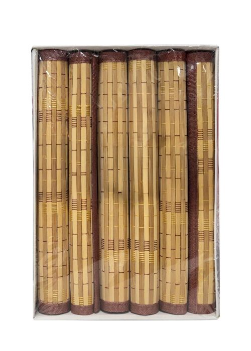 Set de 6 Individuales Bamboo Neutro