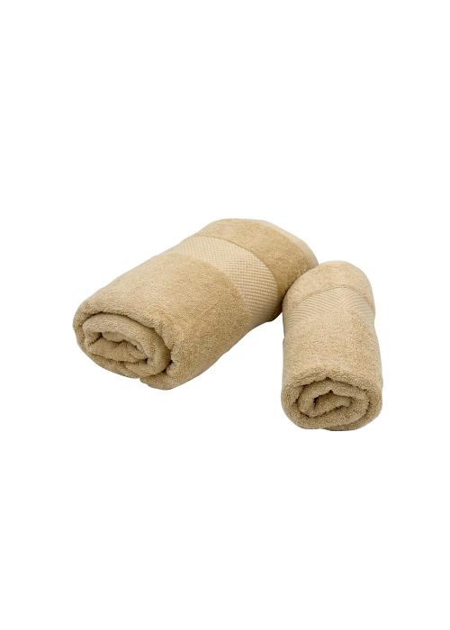 SET TOALLA Y TOALLON DISTINTA XL 1 GUARDA Beige