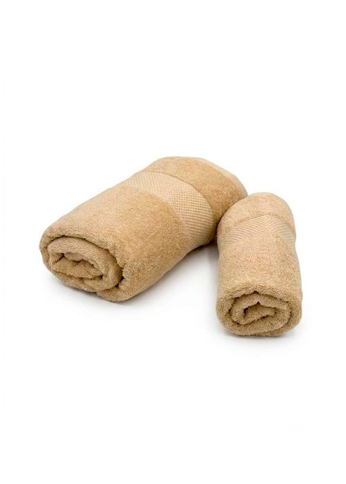 SET TOALLA Y TOALLON DISTINTA XL 1 GUARDA Beige