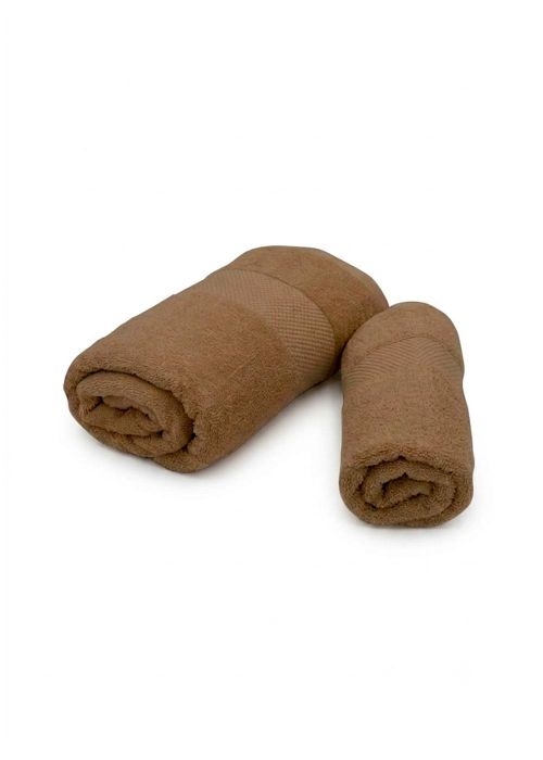 SET TOALLA Y TOALLON DISTINTA XL 1 GUARDA Beige Oscuro